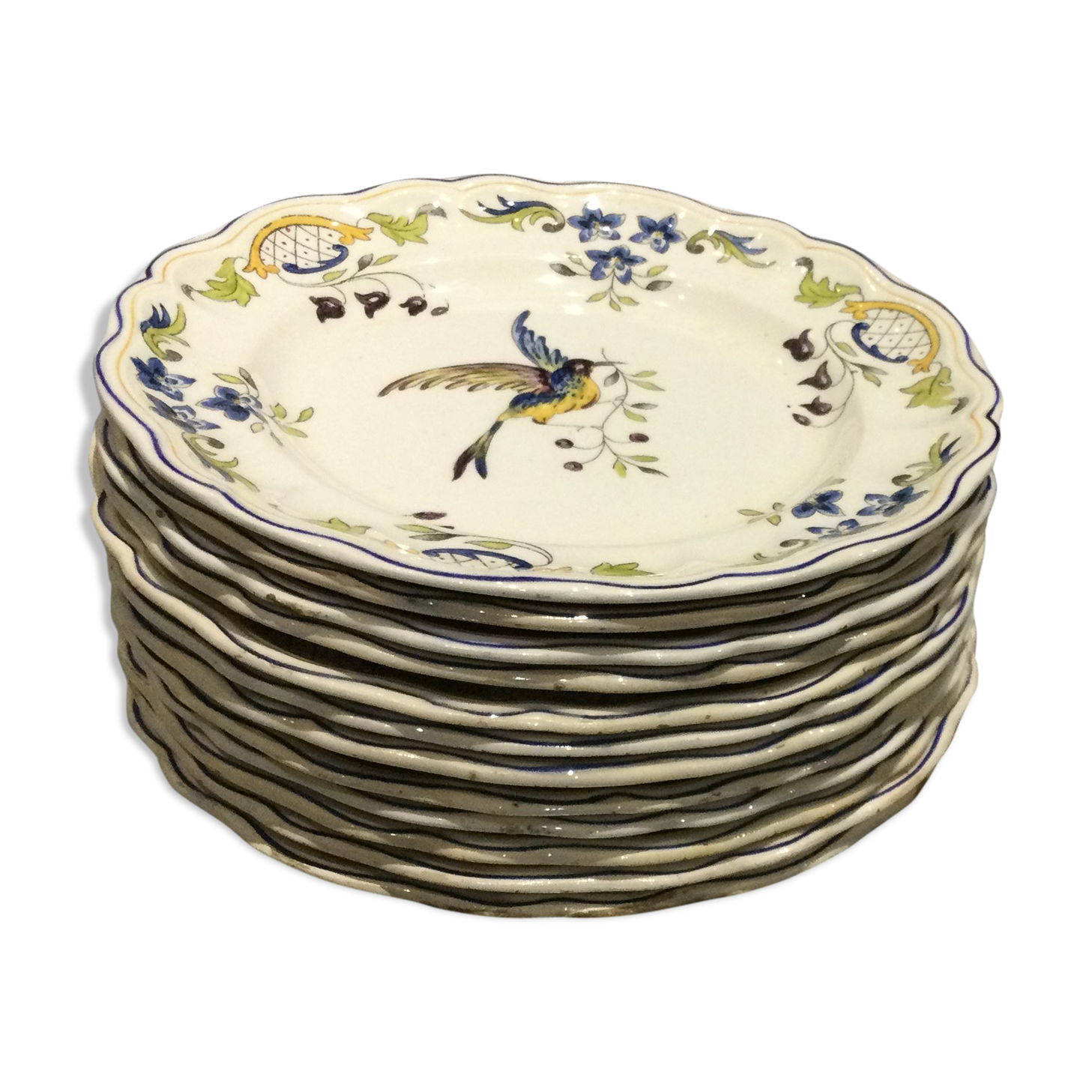 Beautiful bird plates model Clery longchamp iron earth