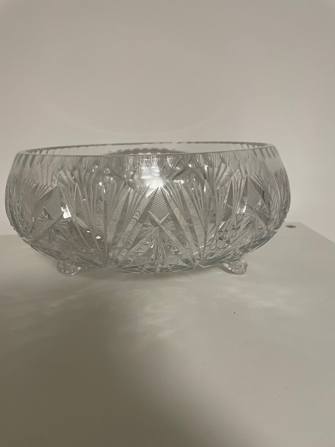 Cut crystal bowl - Vintage chic style - diameter 24