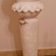 Spanish alabaster sculpted pedestal Decorative pedestal 20th century 66 cm