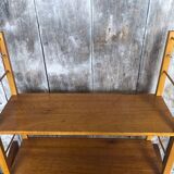 Old modular wall shelf tomado light wood vintage