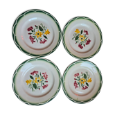 Set of 4 antique flat plates Digoin Sarreguemines Ester