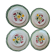 Set of 4 antique flat plates Digoin Sarreguemines Ester