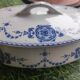 Old soup tureen / terrine Villeroy & Boch in white and blue earthenware 💙