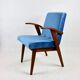 Fauteuil vintage Ocean Blue attribué à Mieczyslaw Puchala, années 1970