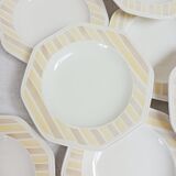 Set of 10 Moulin des loups soup plates