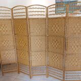 wicker, rattan screen, 5 panels