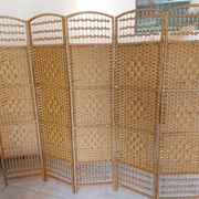paravent osier, rotin, 5 panneaux