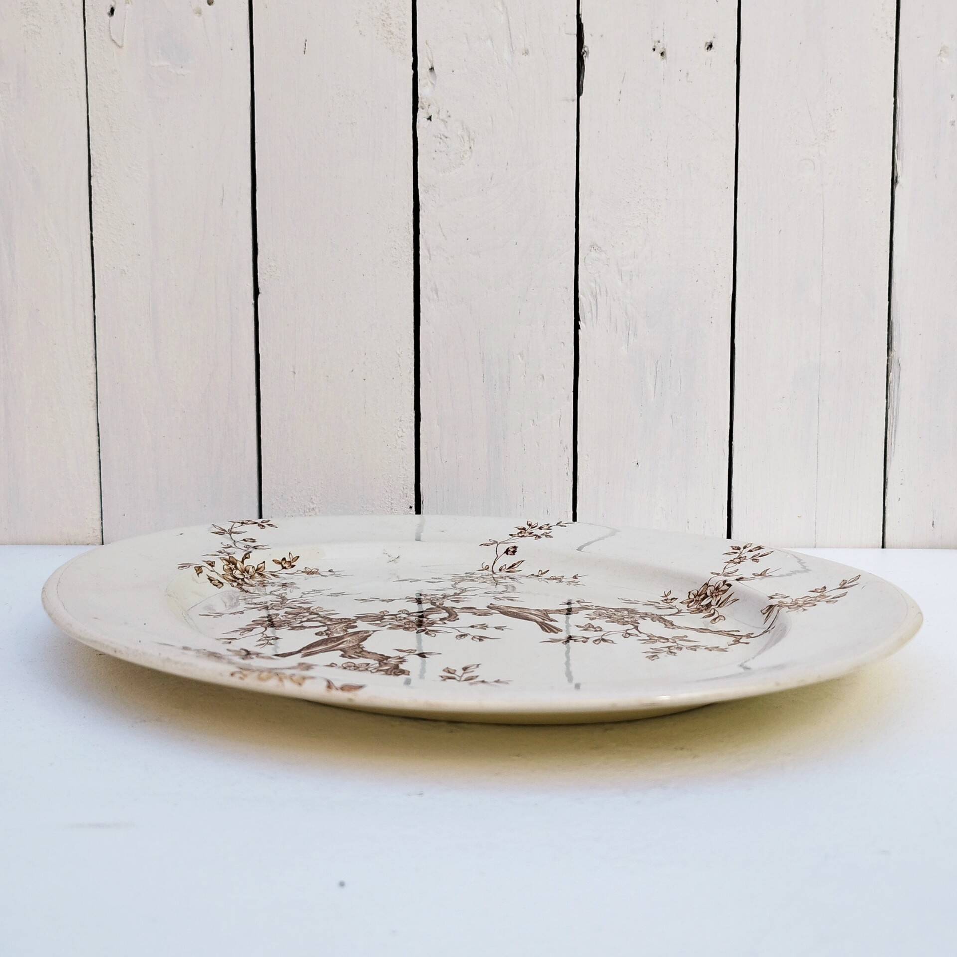 Large oval iron earthenware dish Alton English earthenware