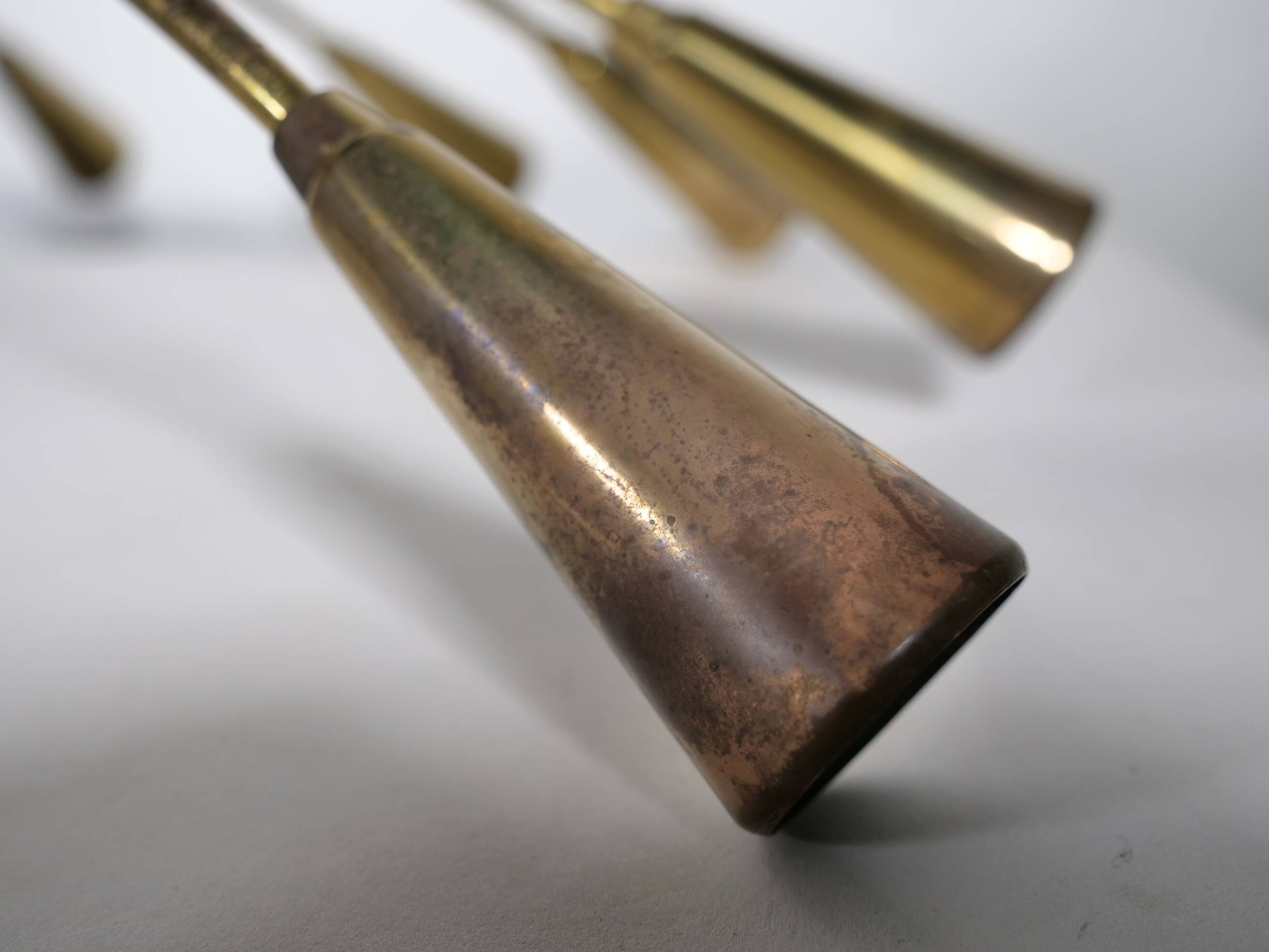 Gold Sputnik Spider 1950s 1960s Ceiling Lamp