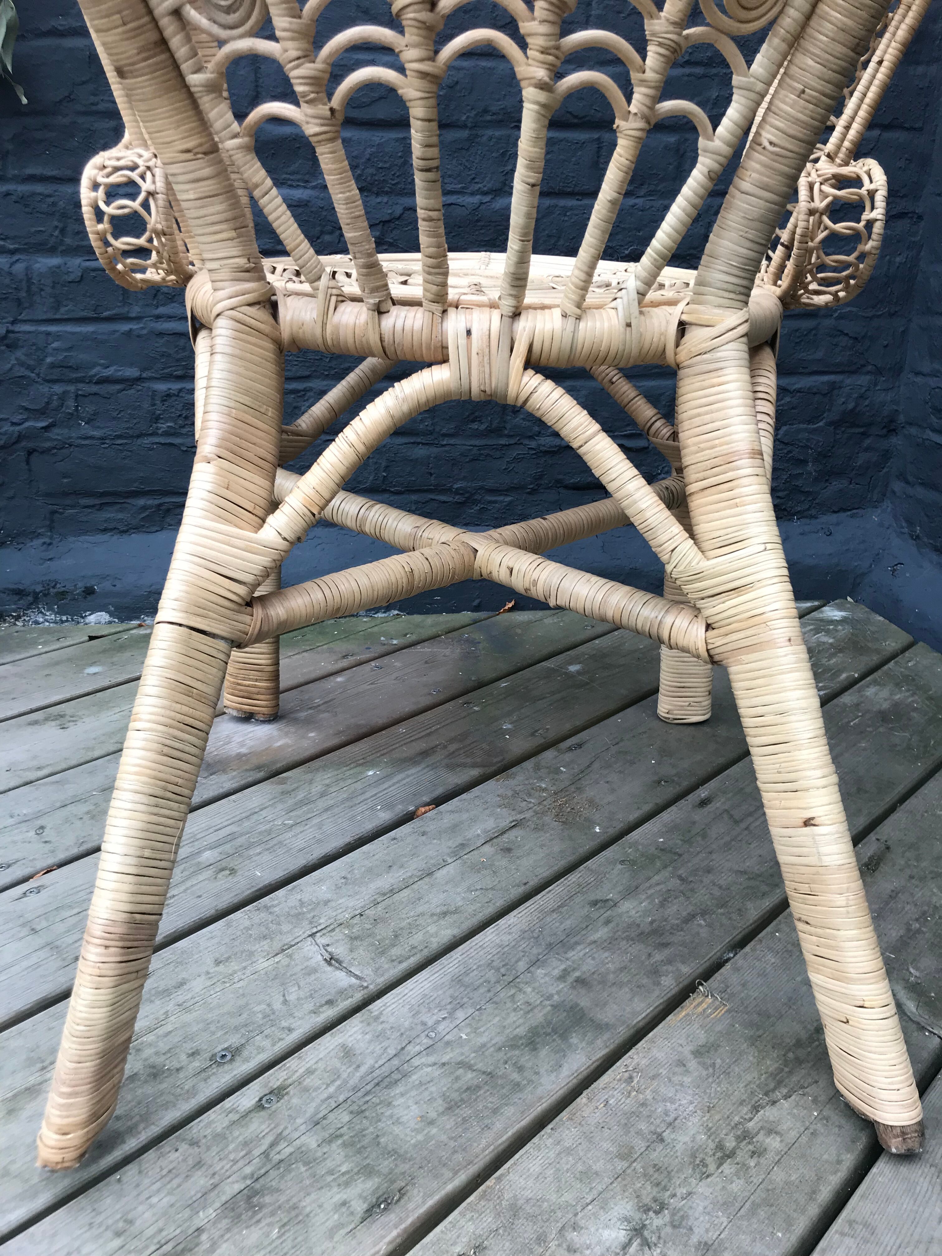 Armchair in rattan spirit "Emanuelle".