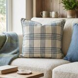 Linen plaid cushion cover - 50cmx50cm - Inner cushion not included.