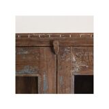 Blue patina glazed cabinet