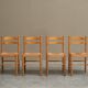 Set of 4 Mid Century beech dining chairs from the 1970s.