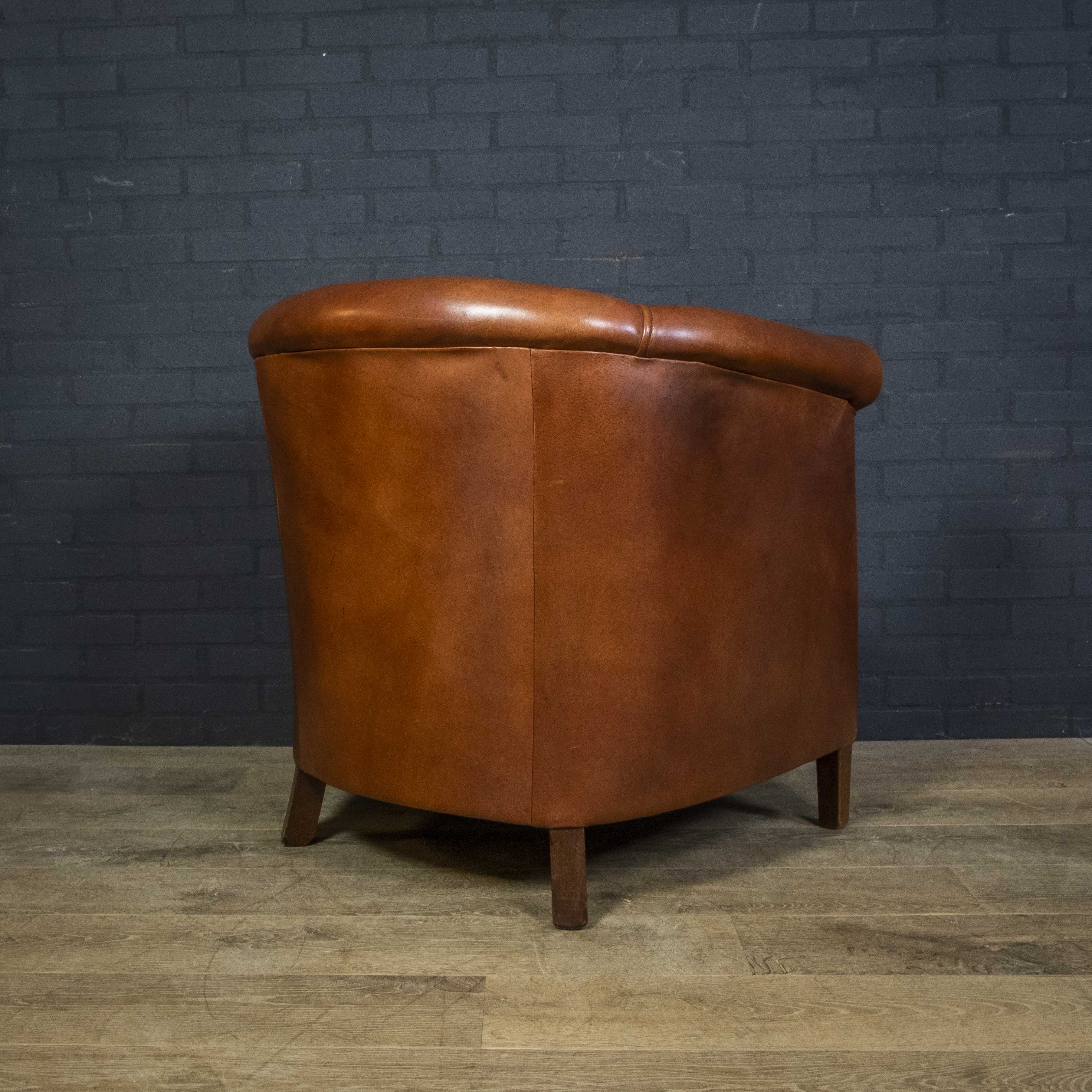 Sheep leather club chair