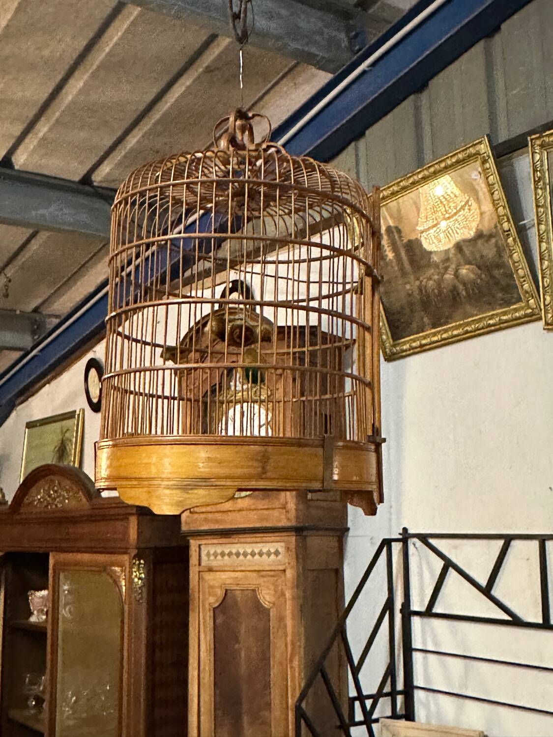 Wooden bird cage
