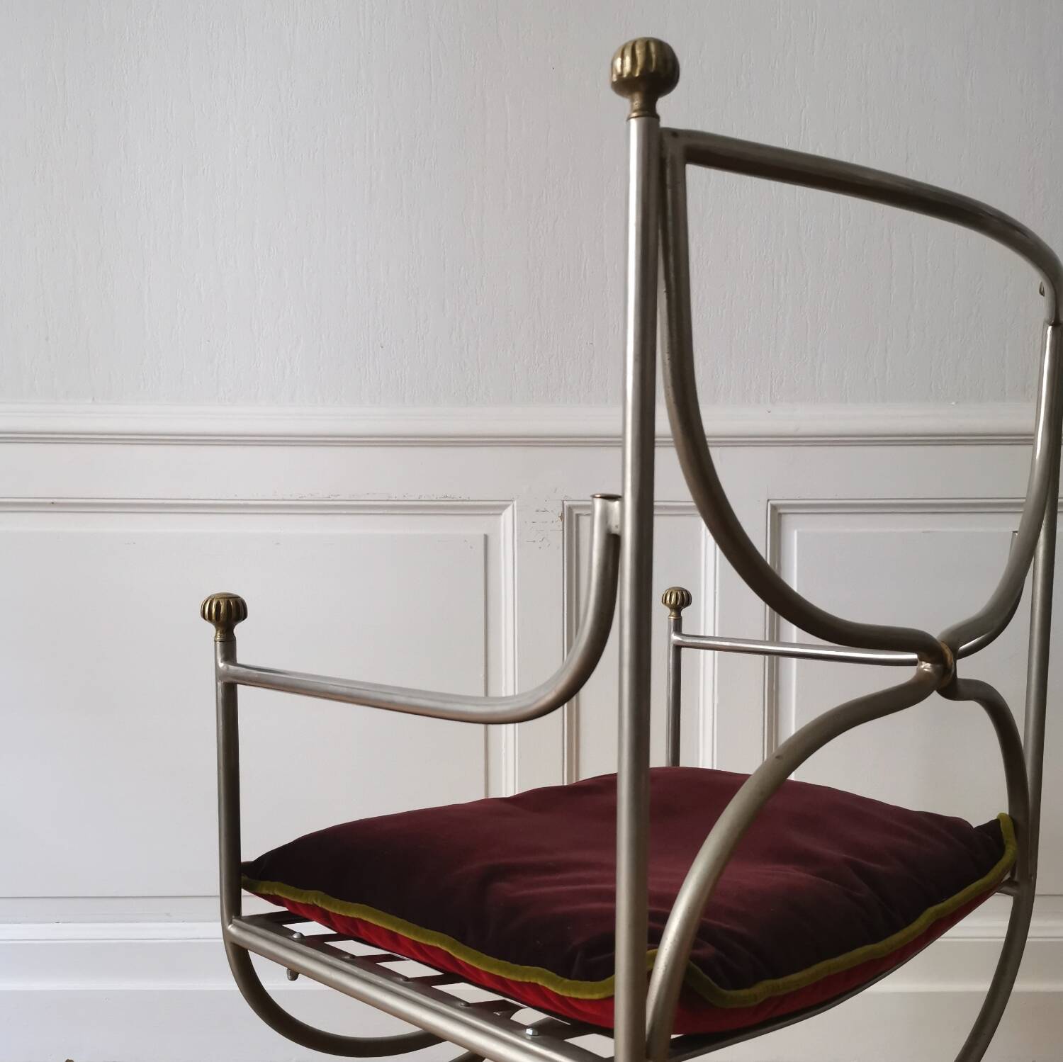 Curule armchair, Maison Jansen, 1970