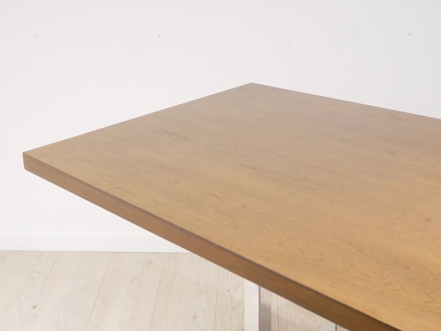 Desk 1970 in teak wood & structure chrome