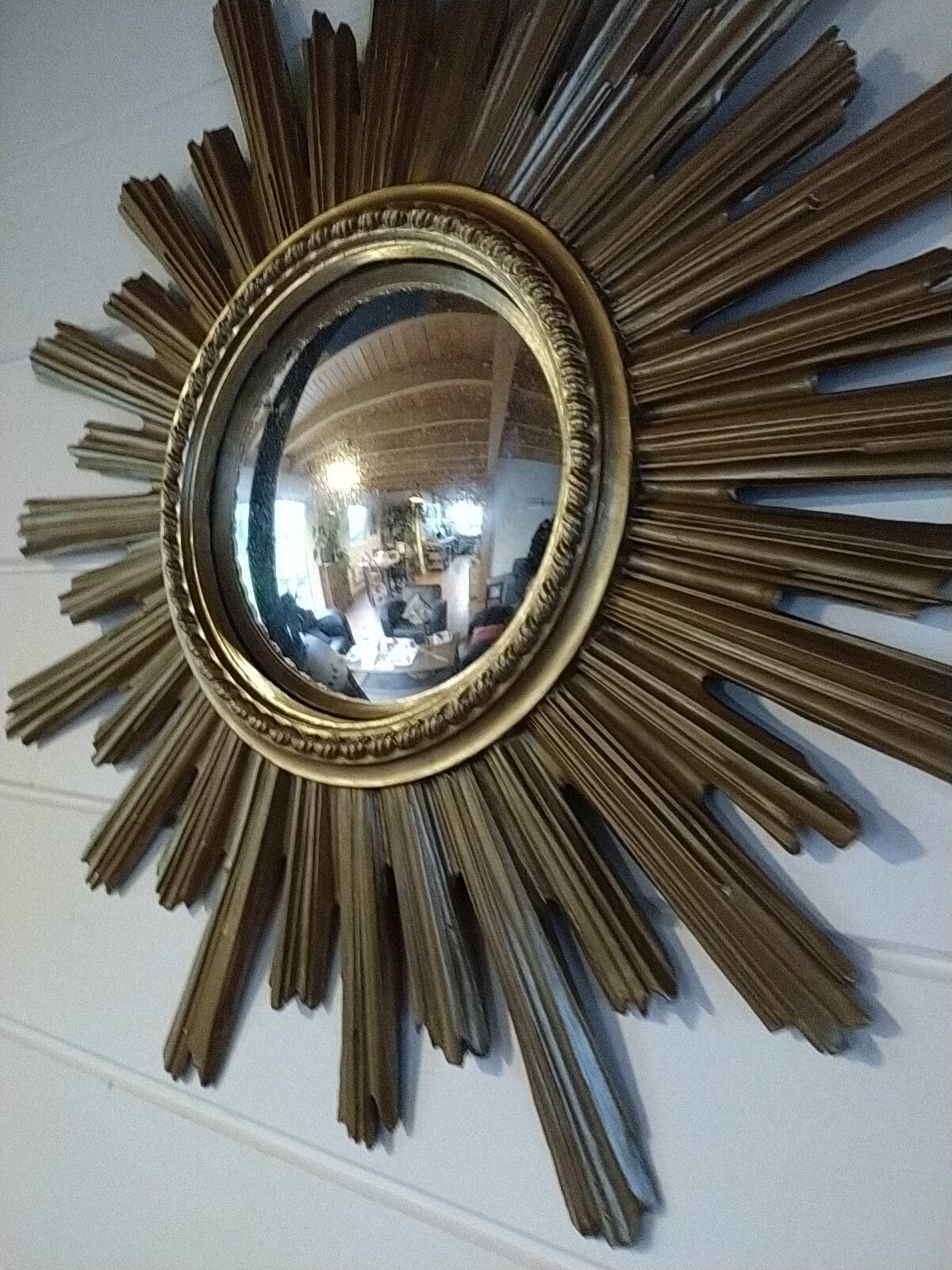 Sun mirror from the 50s/60s. Witch's Eye. 60 cm.