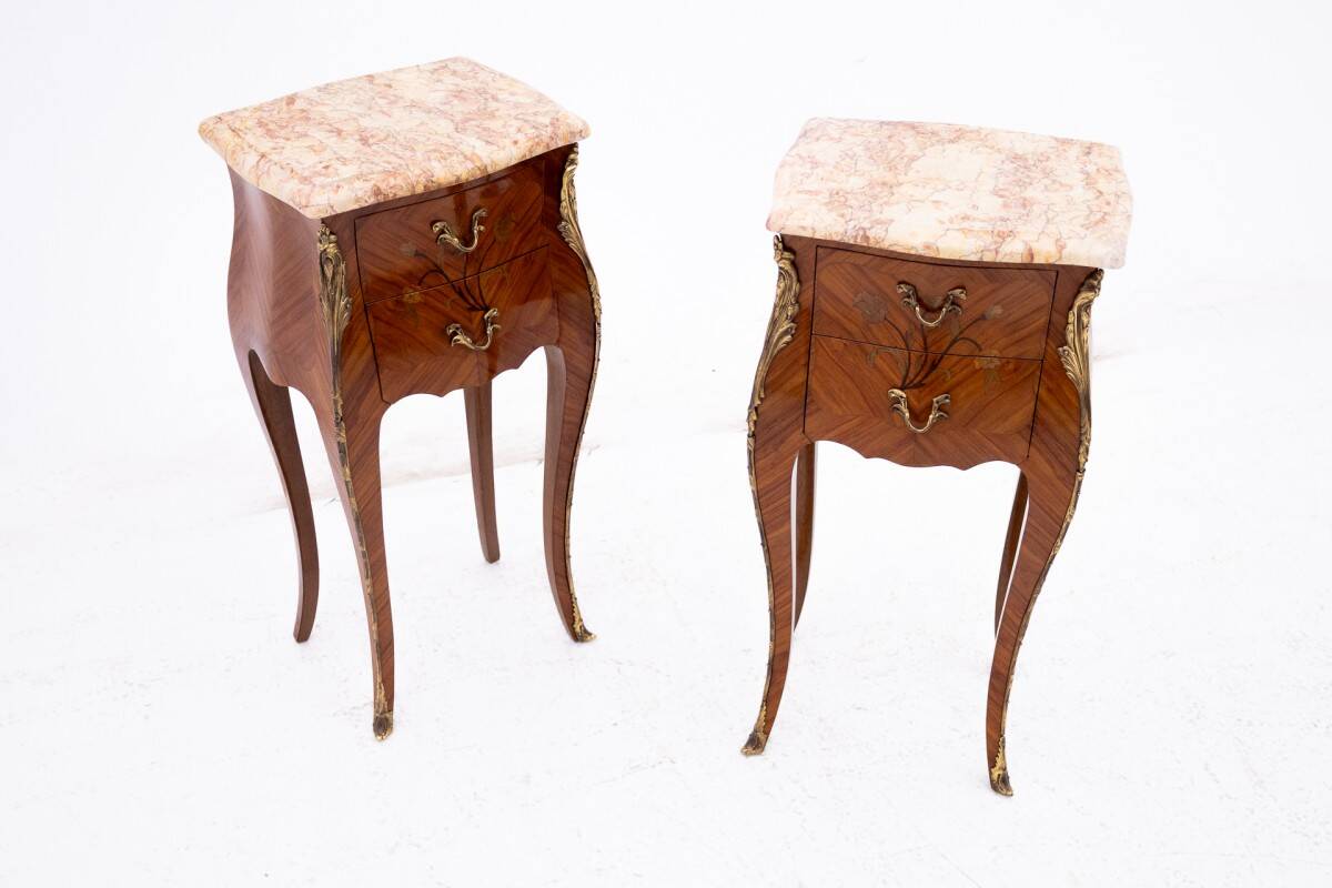 Pair of bedside tables, France, circa 1920.