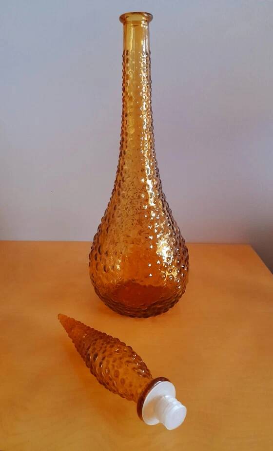 Carafe ambre Empoli italienne, 1970