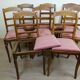 superb series of 8 Empire/Restoration style chairs in solid cherry wood