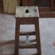 Vintage stool, solid oak stool, accent chair, decor