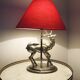 Old Pewter Deer Table Lamp