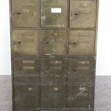 Antique metal cabinet - 18 lockers
