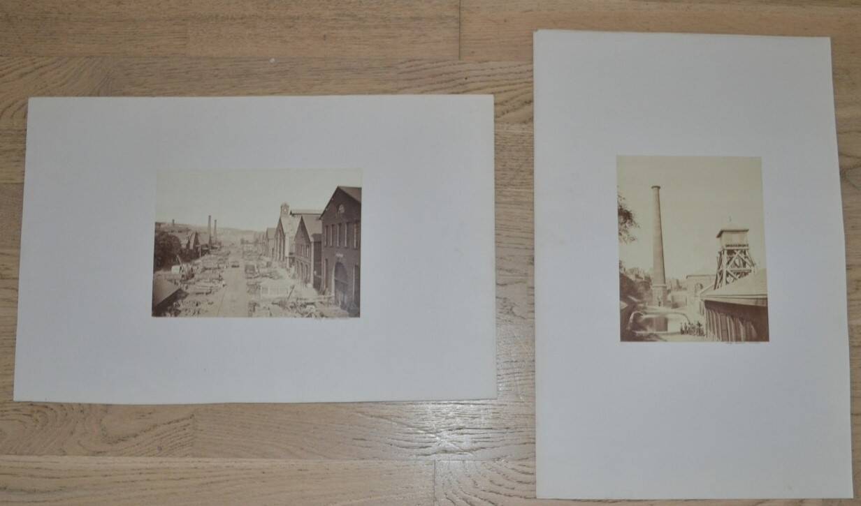 Larcher, Le Creusot: the Schneider factories, France, 1800s, in albumen, set of 2