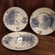 French vintage dessert plate, R. Lafitte, Terre de Fer, Salins