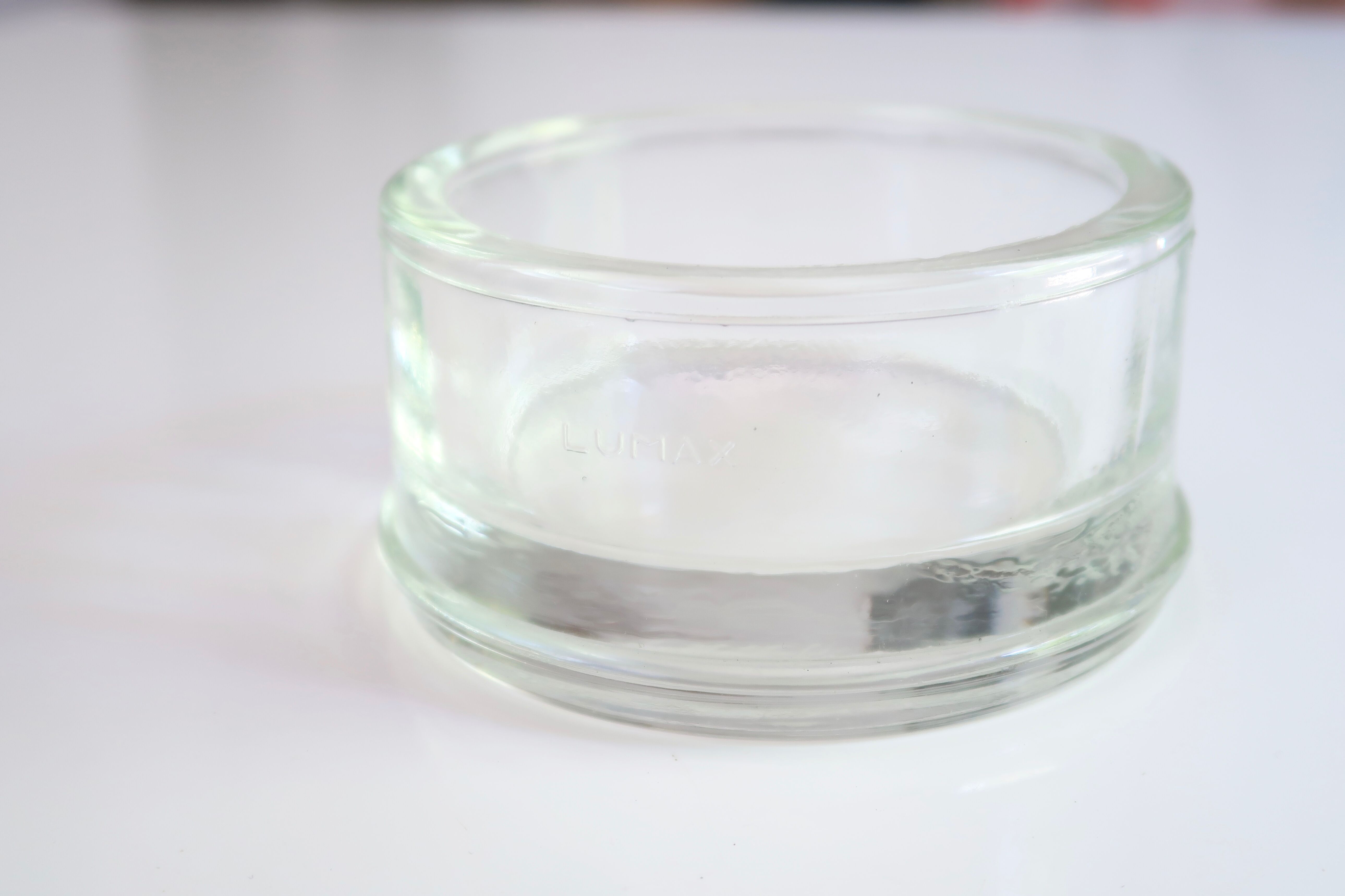 Lumax tempered glass round ashtray, 50s