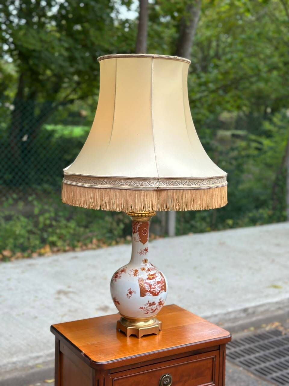 Porcelain Lamp from Paris – Bicentennial Edition 1973 (Red and Gold Decor)
