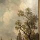 Paire d’huiles sur toile, paysages animés XIXe