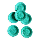 Lot de 6 assiettes vintage en faïence verte