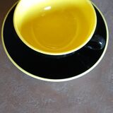 Tea set of Villeroy and Boch, Biarritz model, black and yellow