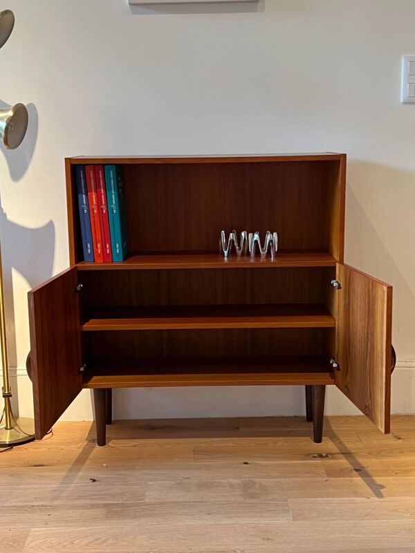 Bibliothèque scandinave vintage en teck ''Lyria
