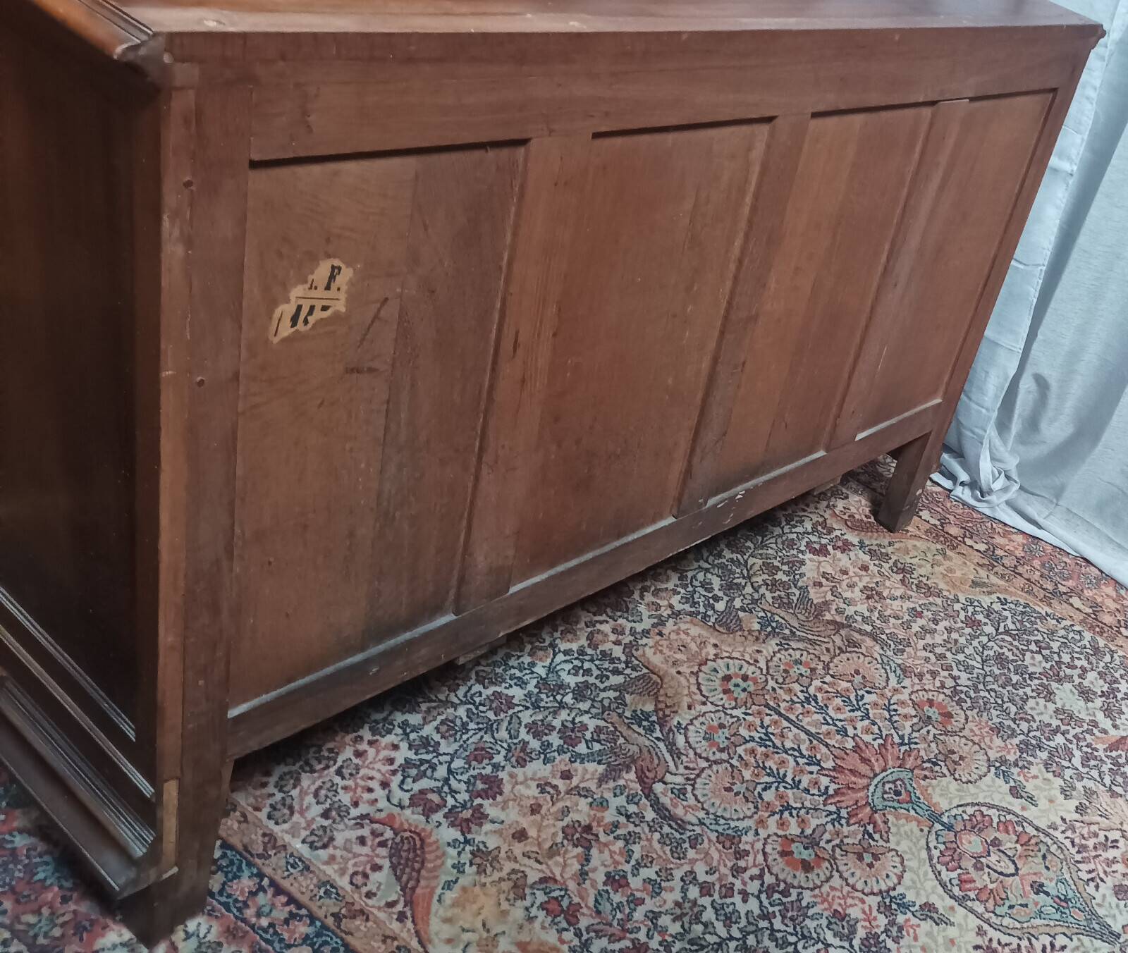 Louis XVI two-body buffet in carved walnut, 19th century.