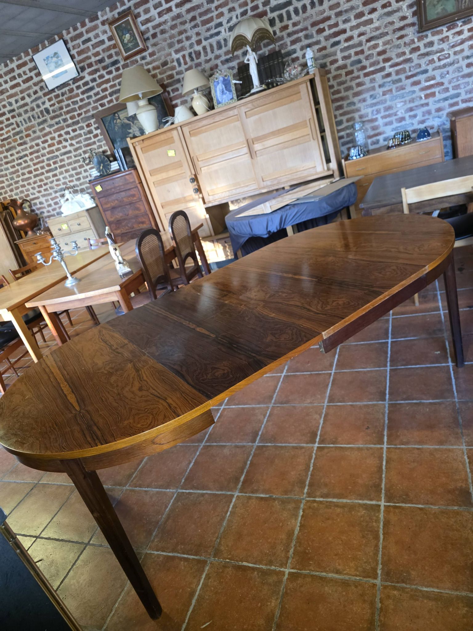 Table scandinave extensible en palissandre des années 60