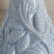 Blue opaline vase decorated with foliage and pine cones, 1930