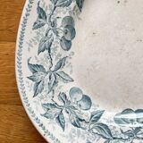 Oval dish in Cherry ironstone, Badonviller, late 19th century