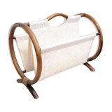 Door magazines rattan & ecru canvas