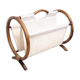 Porte revues rotin & toile écru
