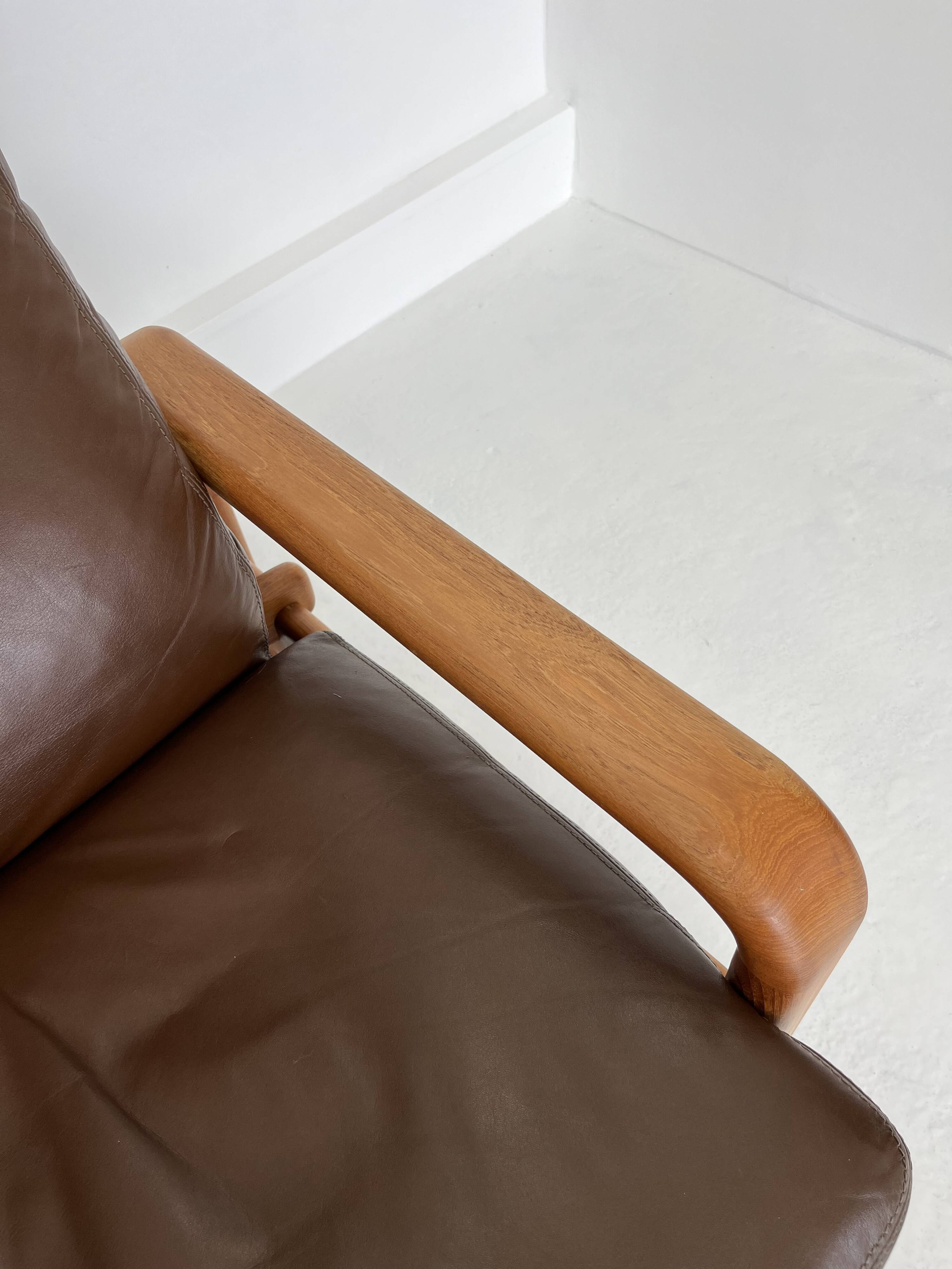Mid-Century Leather 3-Seater Sofa by .L. Olsen & Søn, Denmark, 1960