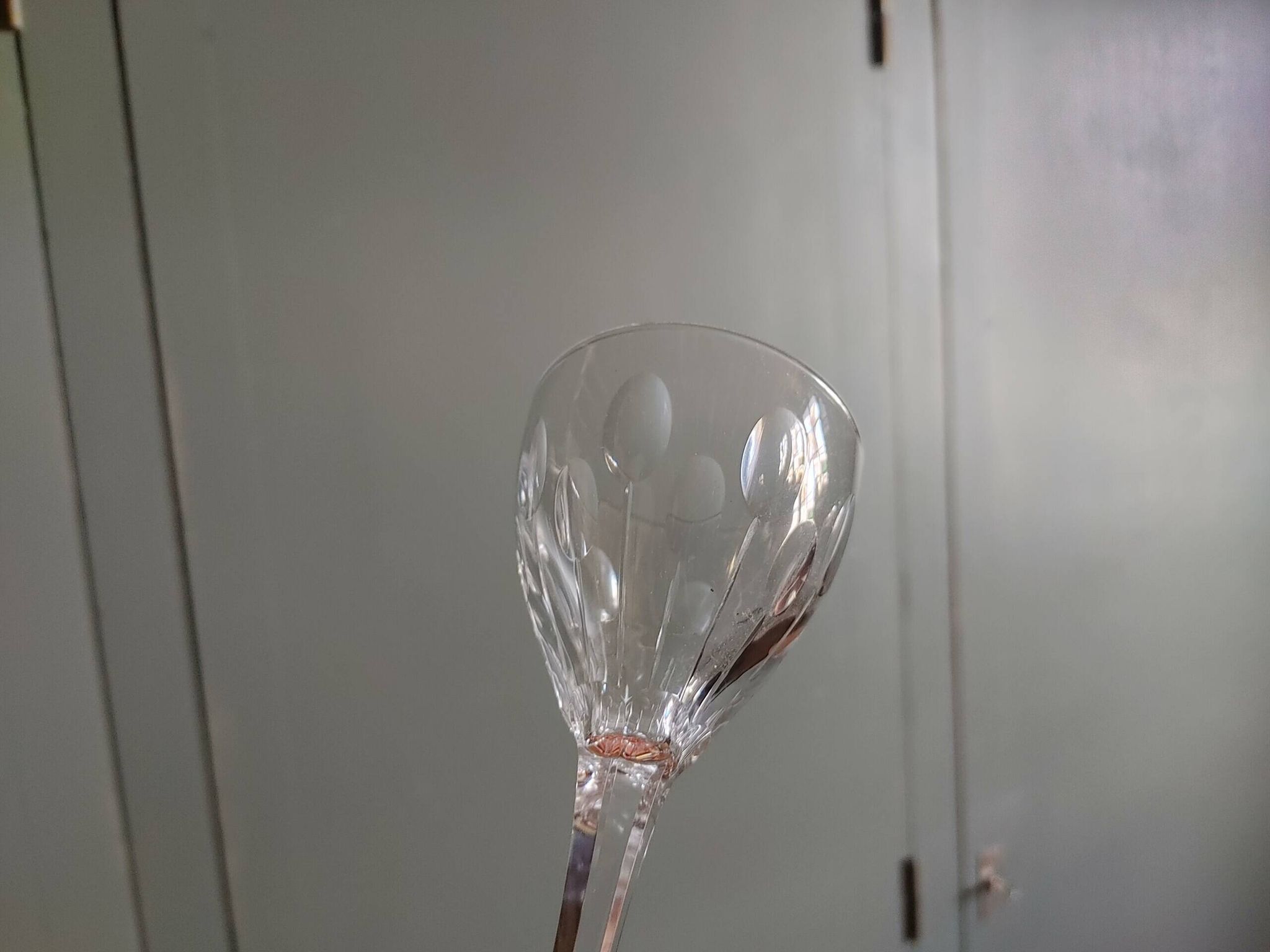 10 white wine / port glasses cut crystal val saint-lambert nestor service height 12.5 cm