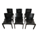 Set of 6 black wooden chairs