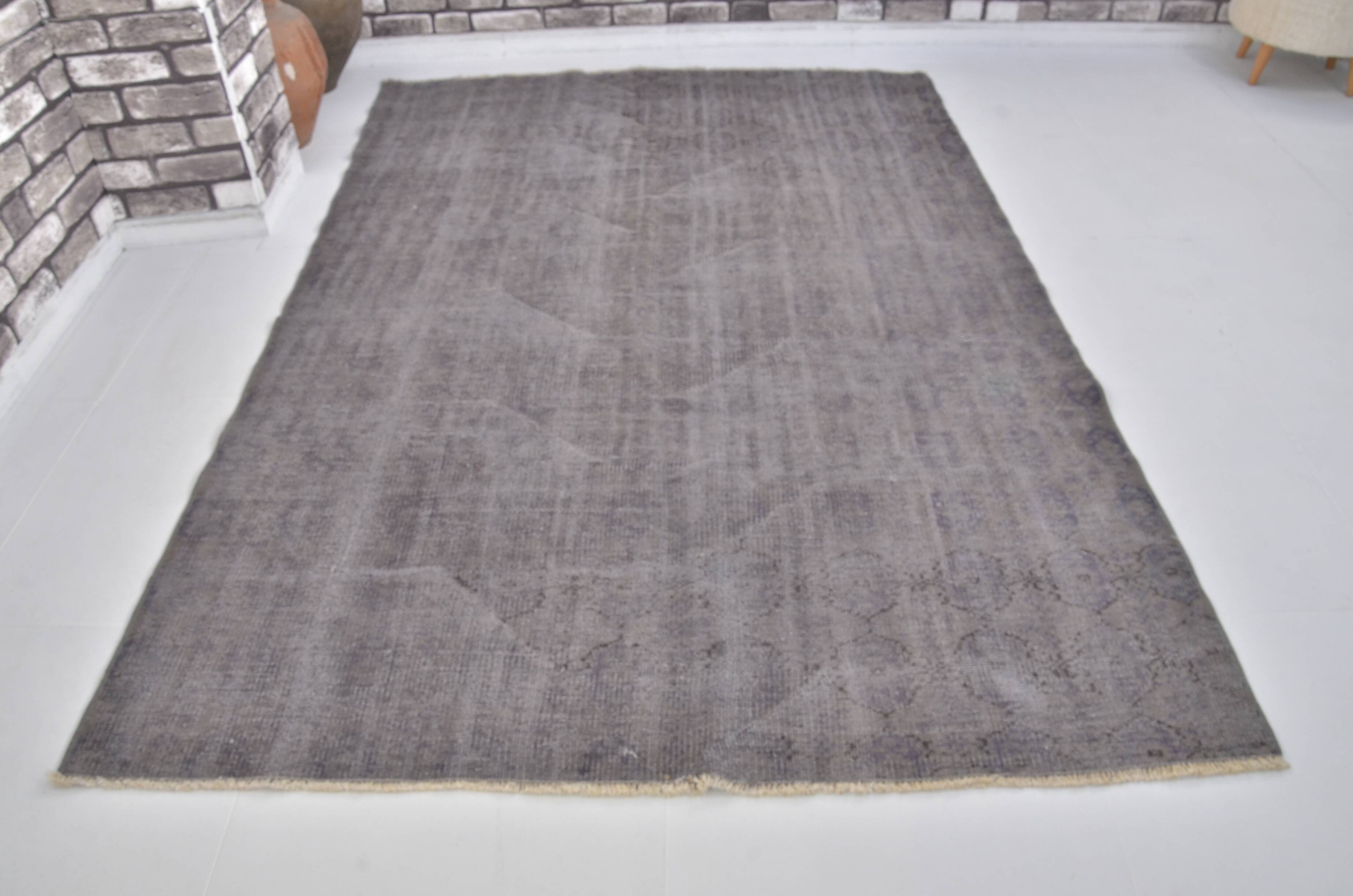 Oushak Handmade Grey Carpet sku 1522