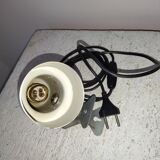Spot lamp with brushed metal clamp 70's