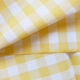 Lot de 4 serviettes vichy jaune & gaze de coton blanc