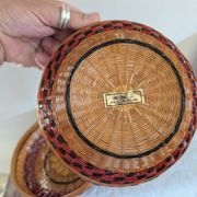Set of three nesting bamboo boxes – China – 1980s
