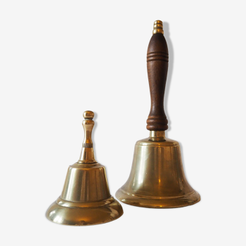 Set of old brass bells